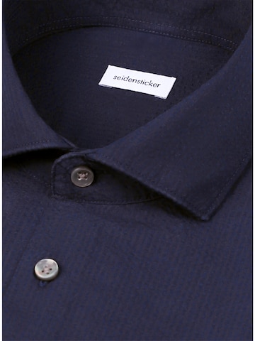 SEIDENSTICKER Slim fit Button Up Shirt in Blue