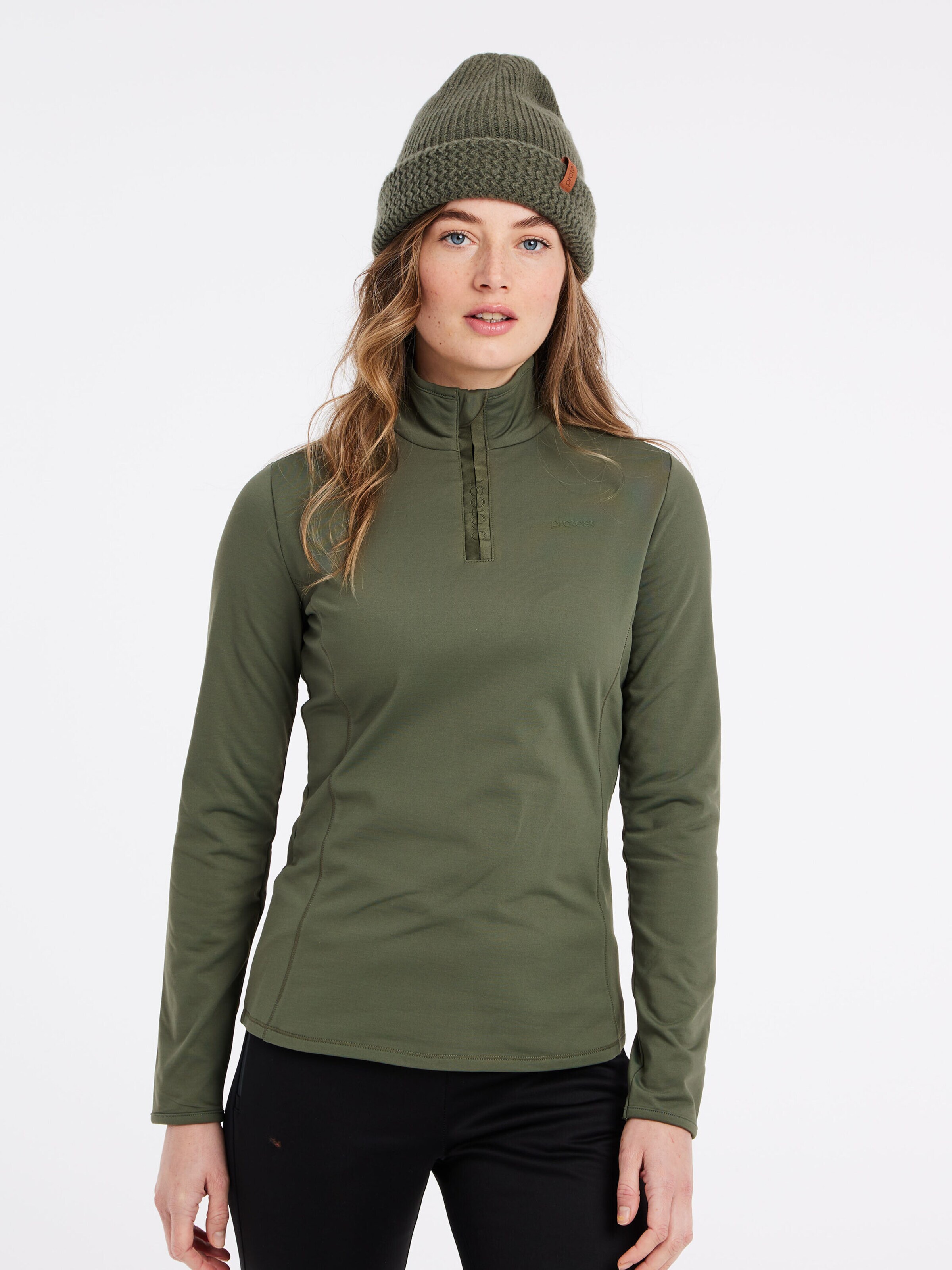 PROTEST Sportief sweatshirt 'FABRIZ' in Groen: voorkant