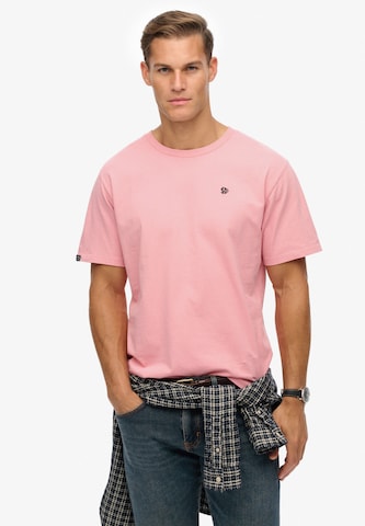 T-Shirt 'Essentials' Superdry en rose : devant