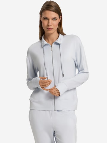 Hanro - Casaco em moletão 'Balance' em azul: frente