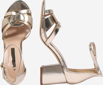 Dorothy Perkins Remienkové sandále 'Sloane' - Zlatá