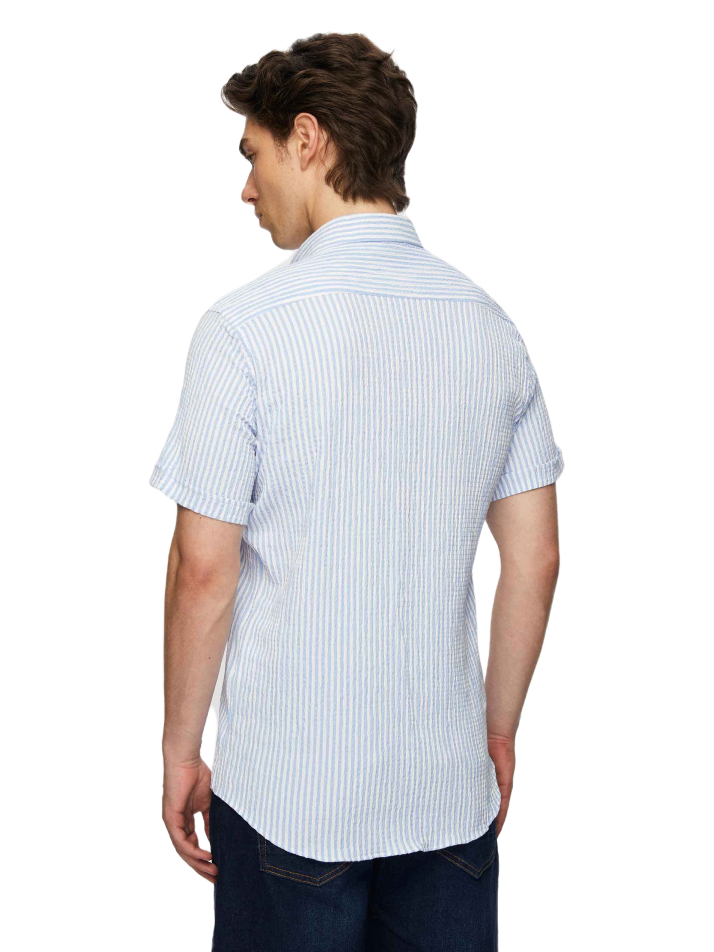 D’S Damat Regular fit Overhemd in Blauw