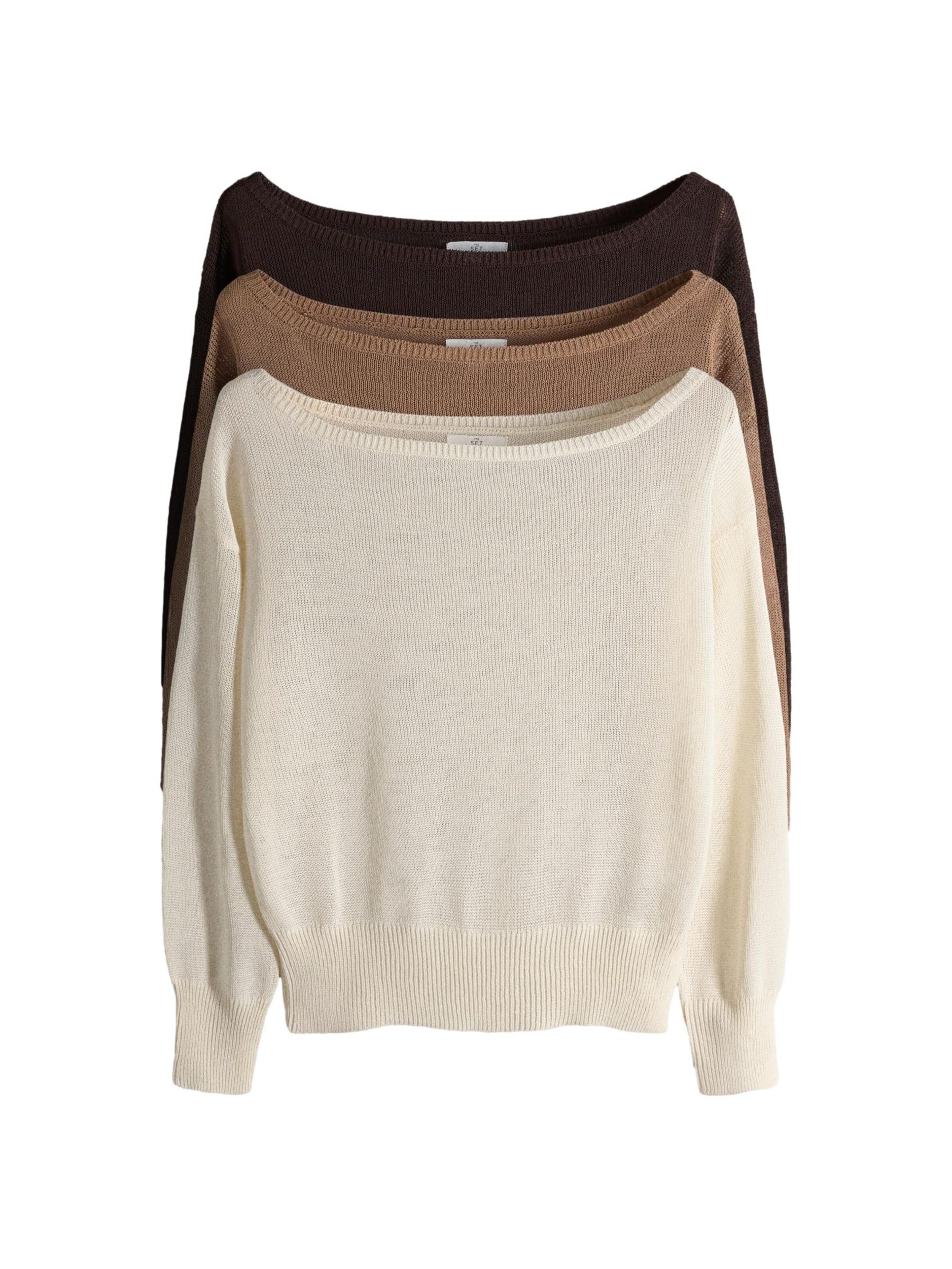 Pullover di The Set in beige: frontale