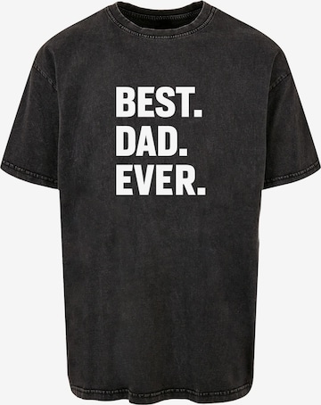 Merchcode Shirt 'Fathers Day- Best Dad Ever' in Zwart: voorkant