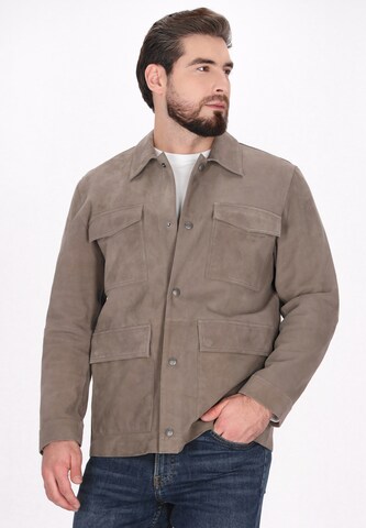 DreiMaster Vintage Демисезонная куртка 'Classic Look' в Серый: спереди