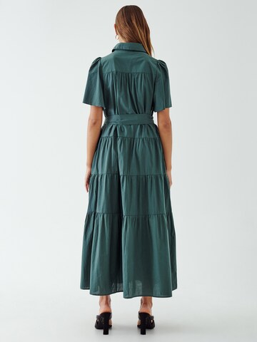 Robe-chemise Willa en vert : derrière