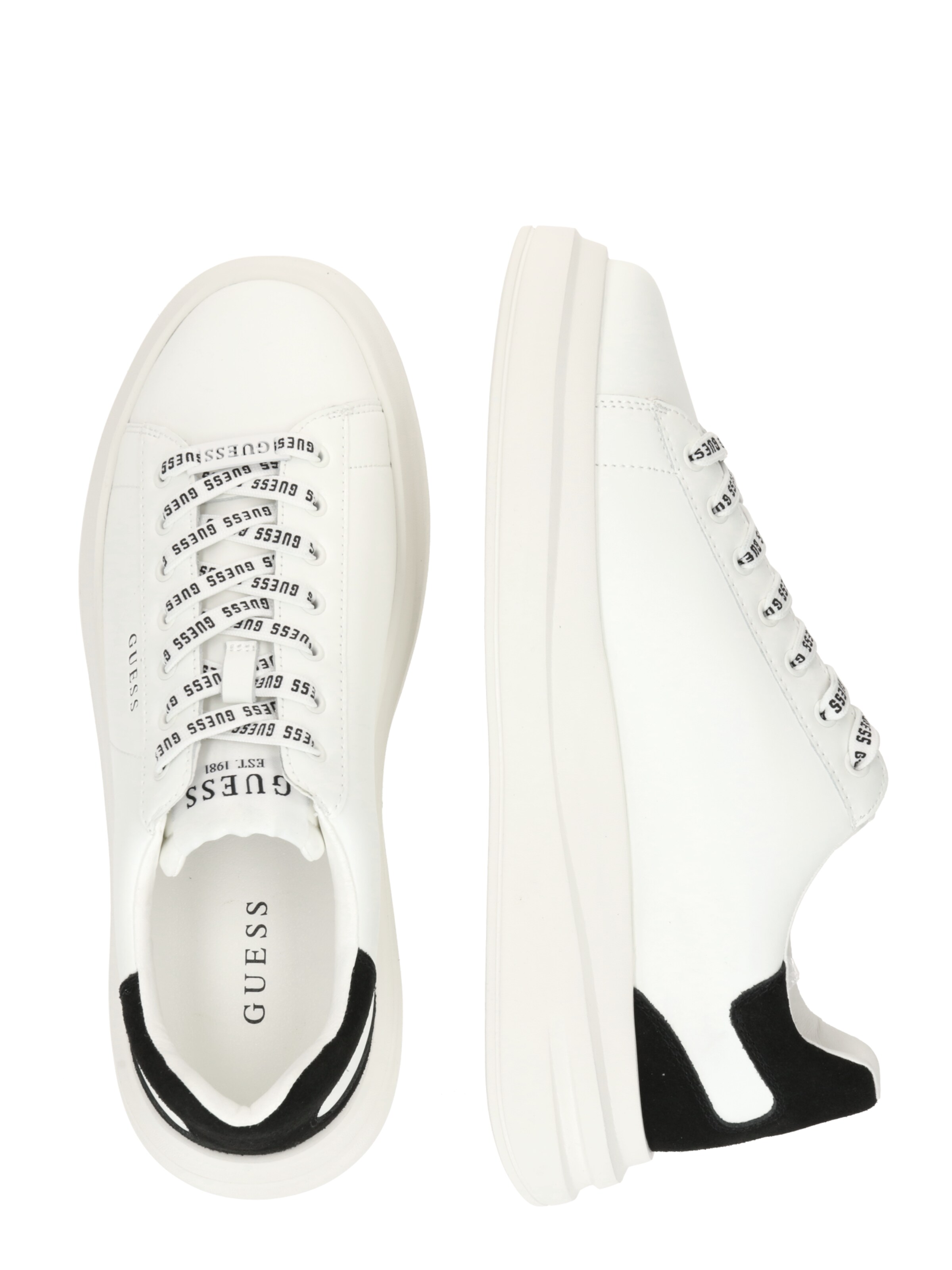 Baskets basses 'ELBA' GUESS en blanc