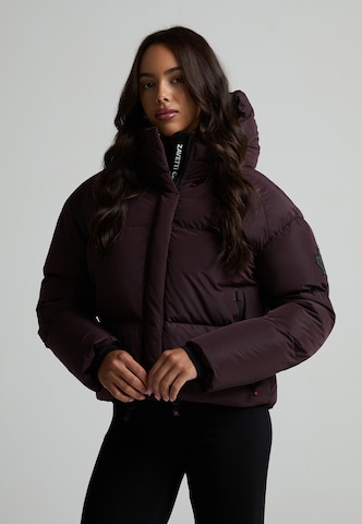 Veste d’hiver Zavetti Canada en marron : devant