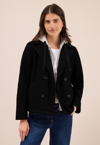 CECIL Between-Seasons Coat in Black: front