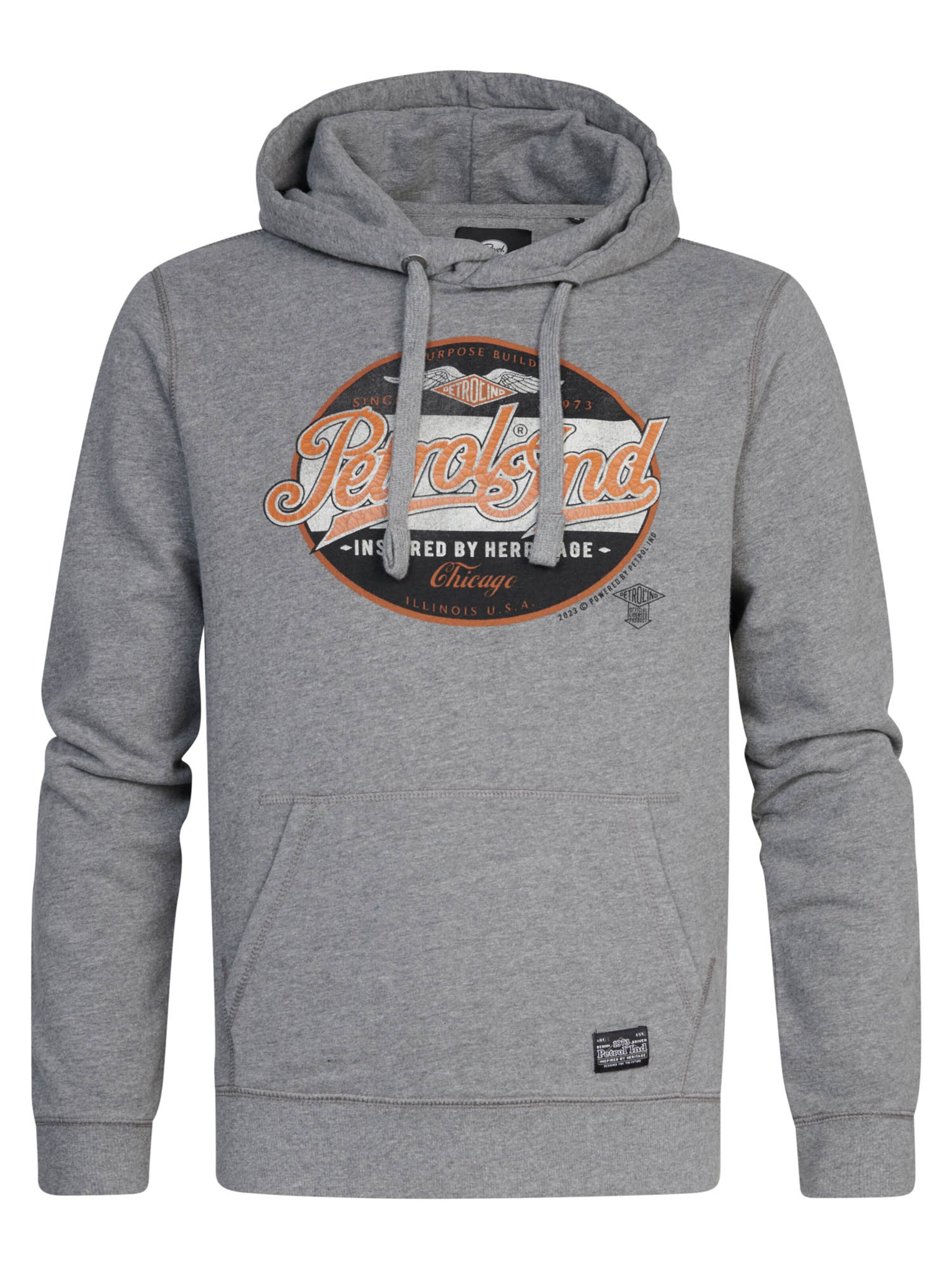 Petrol Industries Sweatshirt 'Ashland' i grå: forside