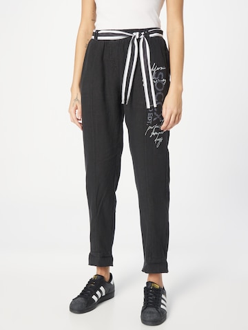 Soccx Regular Pants in Black: front