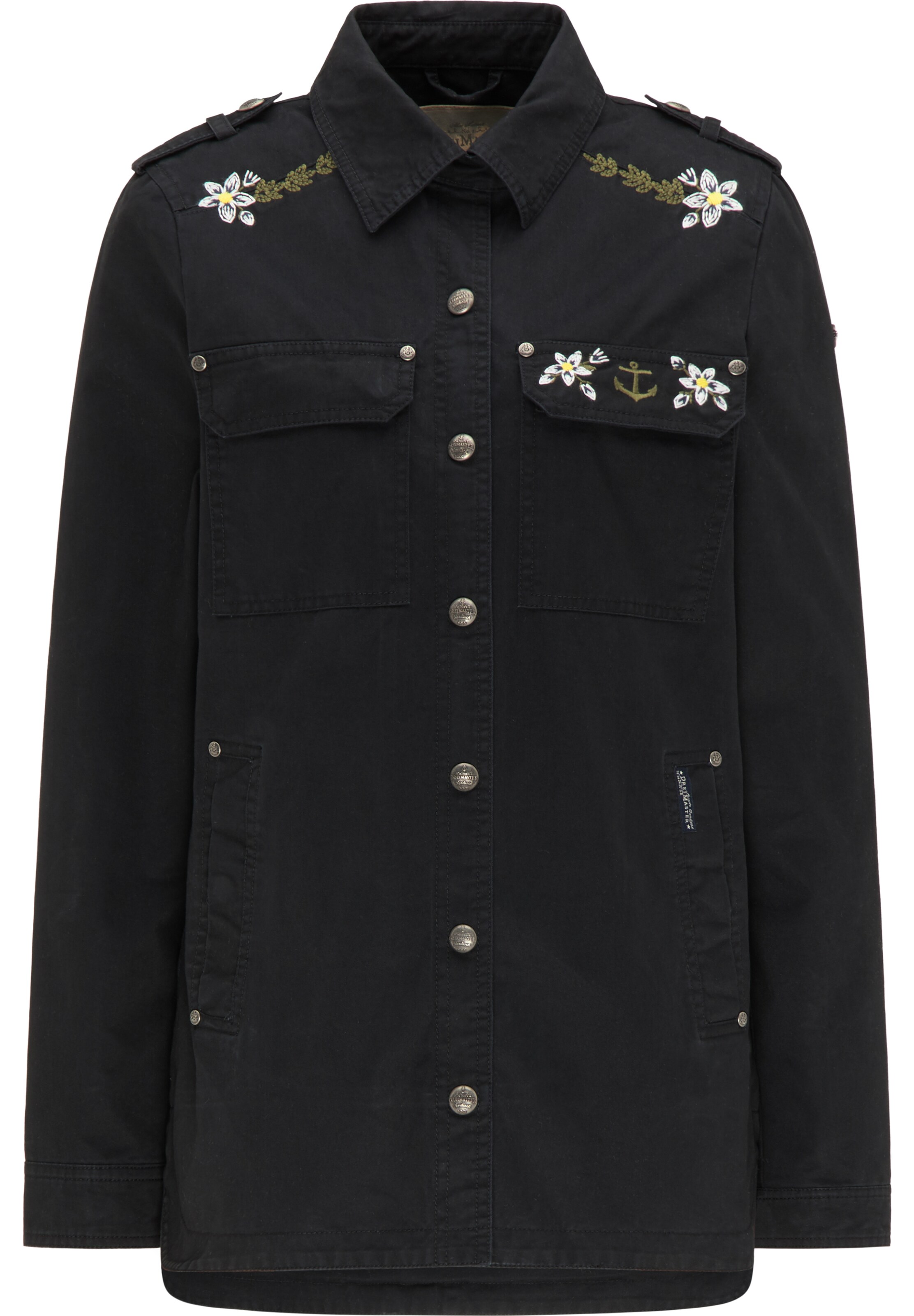 DreiMaster Vintage Jacke in Schwarz: Vorderseite