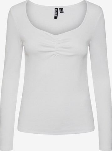 PIECES T-shirt 'Ania' i vit: framsida