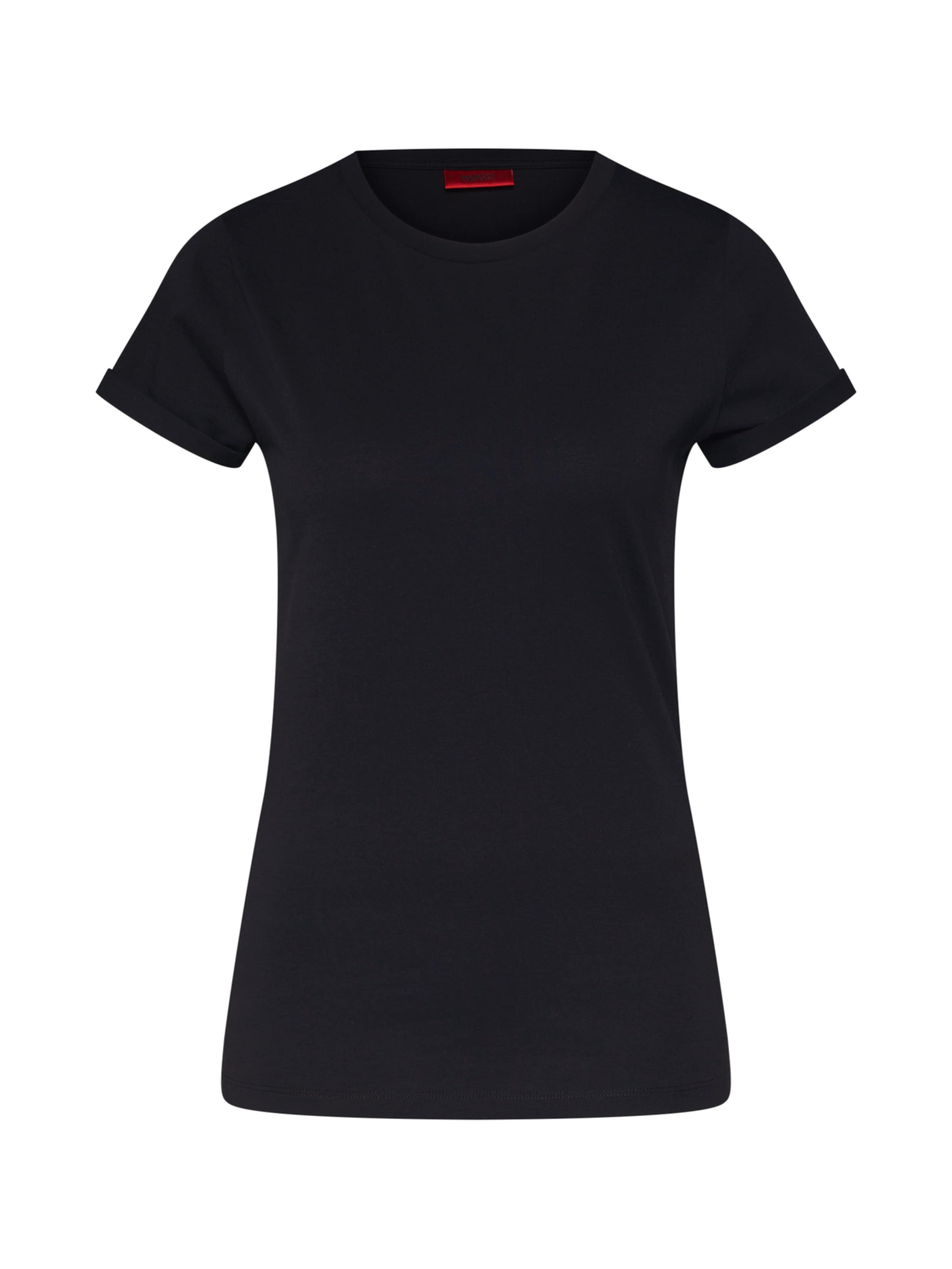 melns HUGO T-Krekls: no priekšpuses