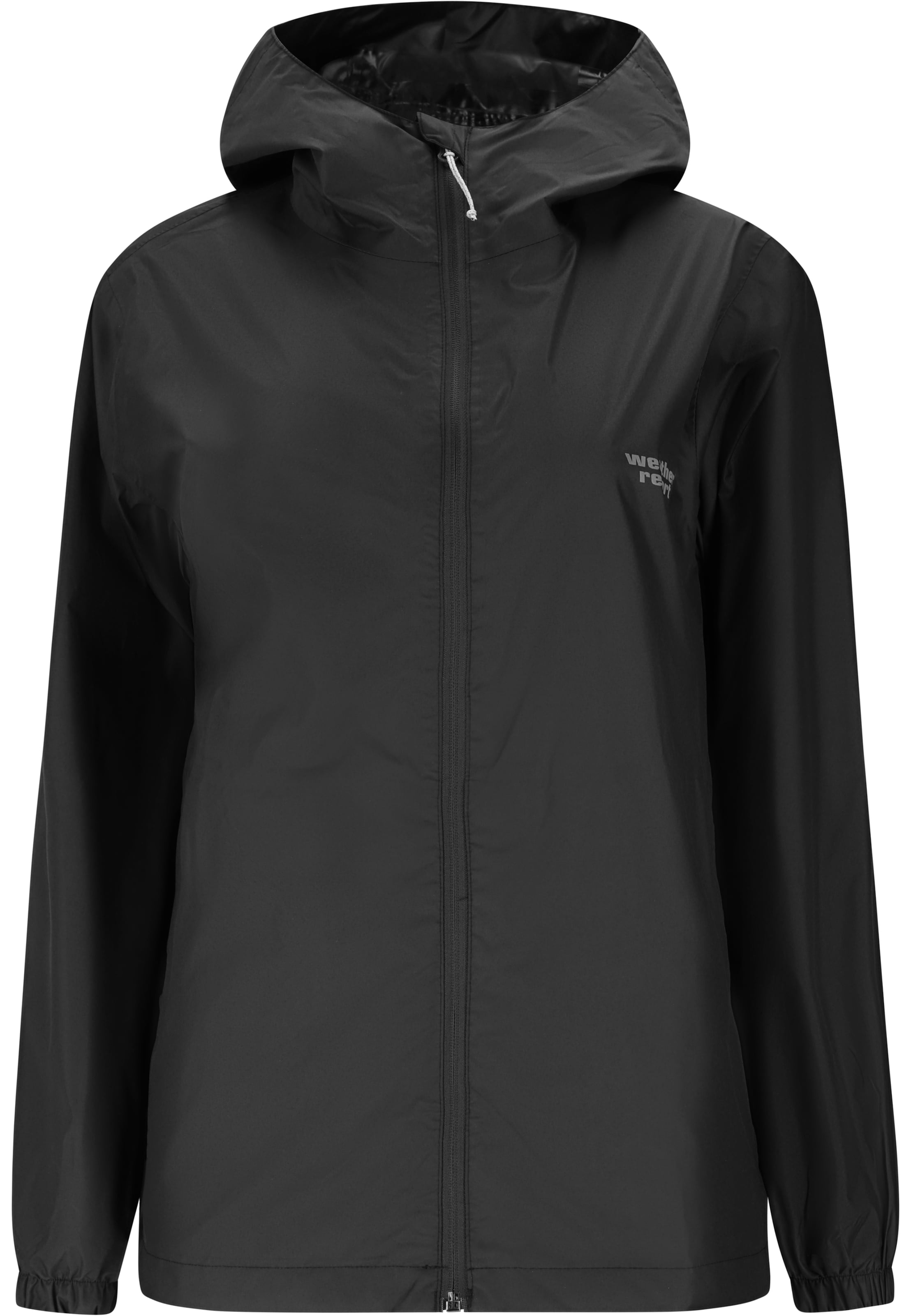 Weather Report Weatherproof jacket 'Pack'way' in Black: front