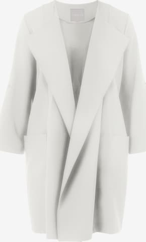 PIECES Between-Seasons Coat 'Paige' in White: front