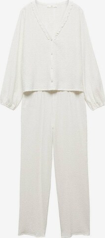 MANGO Pajama 'Home' in Beige: front