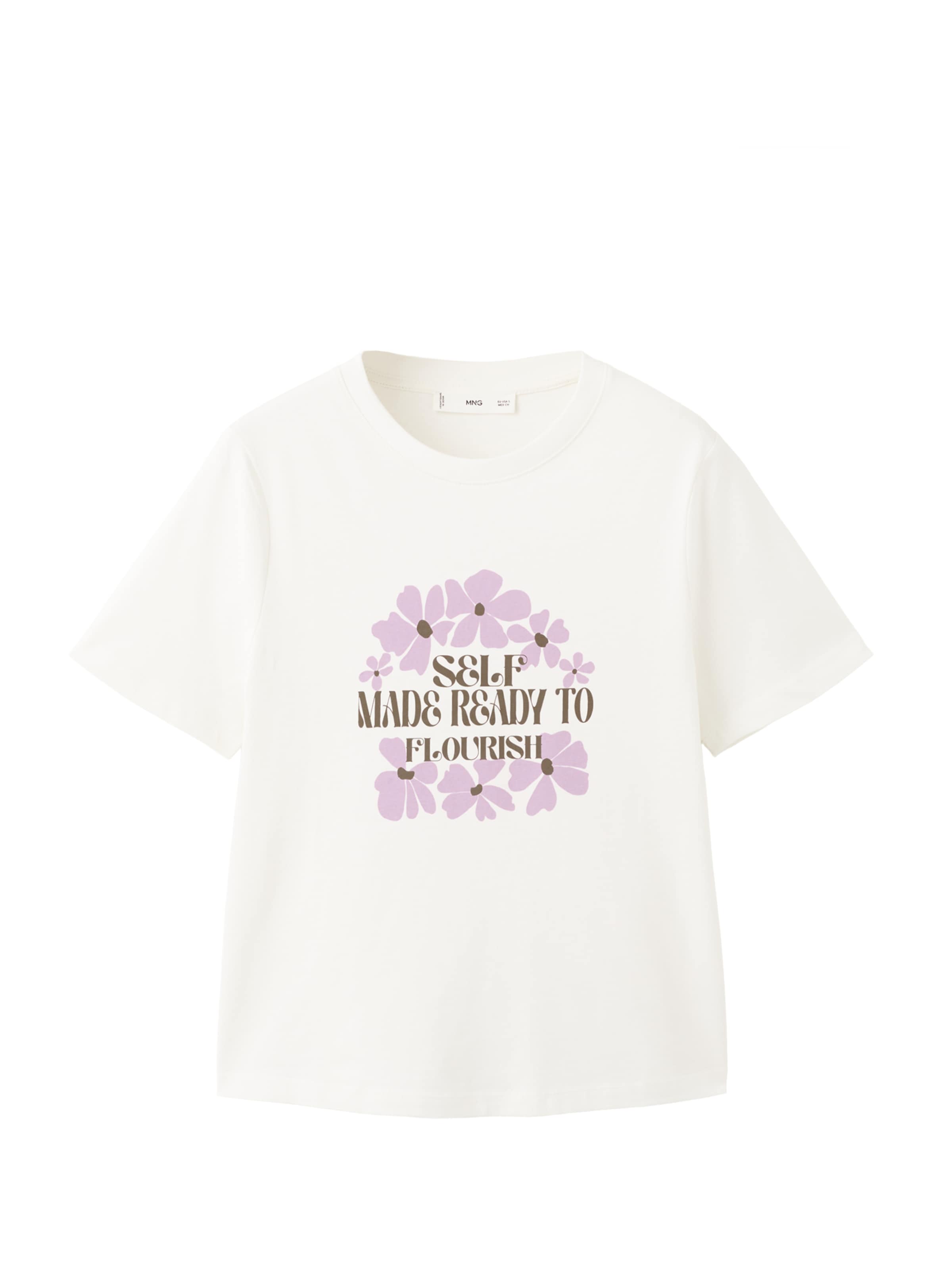 Maglietta 'ILUSTRA' di MANGO in bianco: frontale