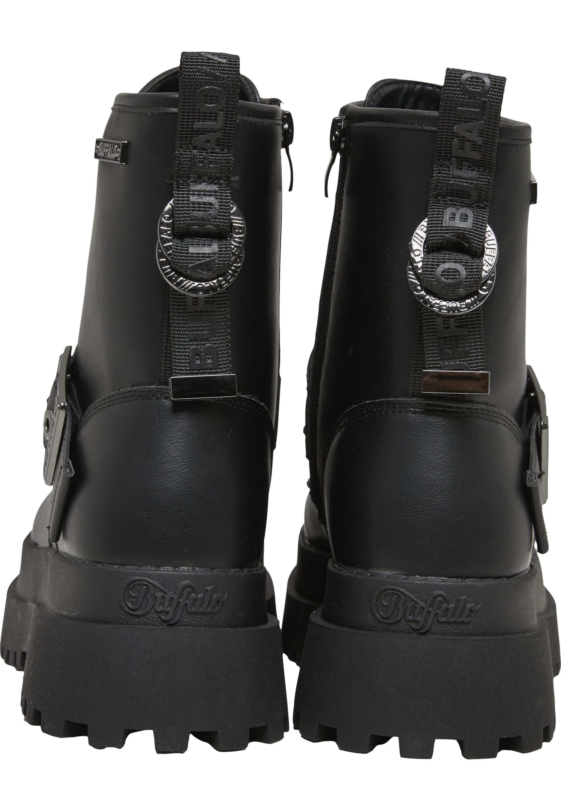 Bottines à lacets 'Pluto' BUFFALO en noir