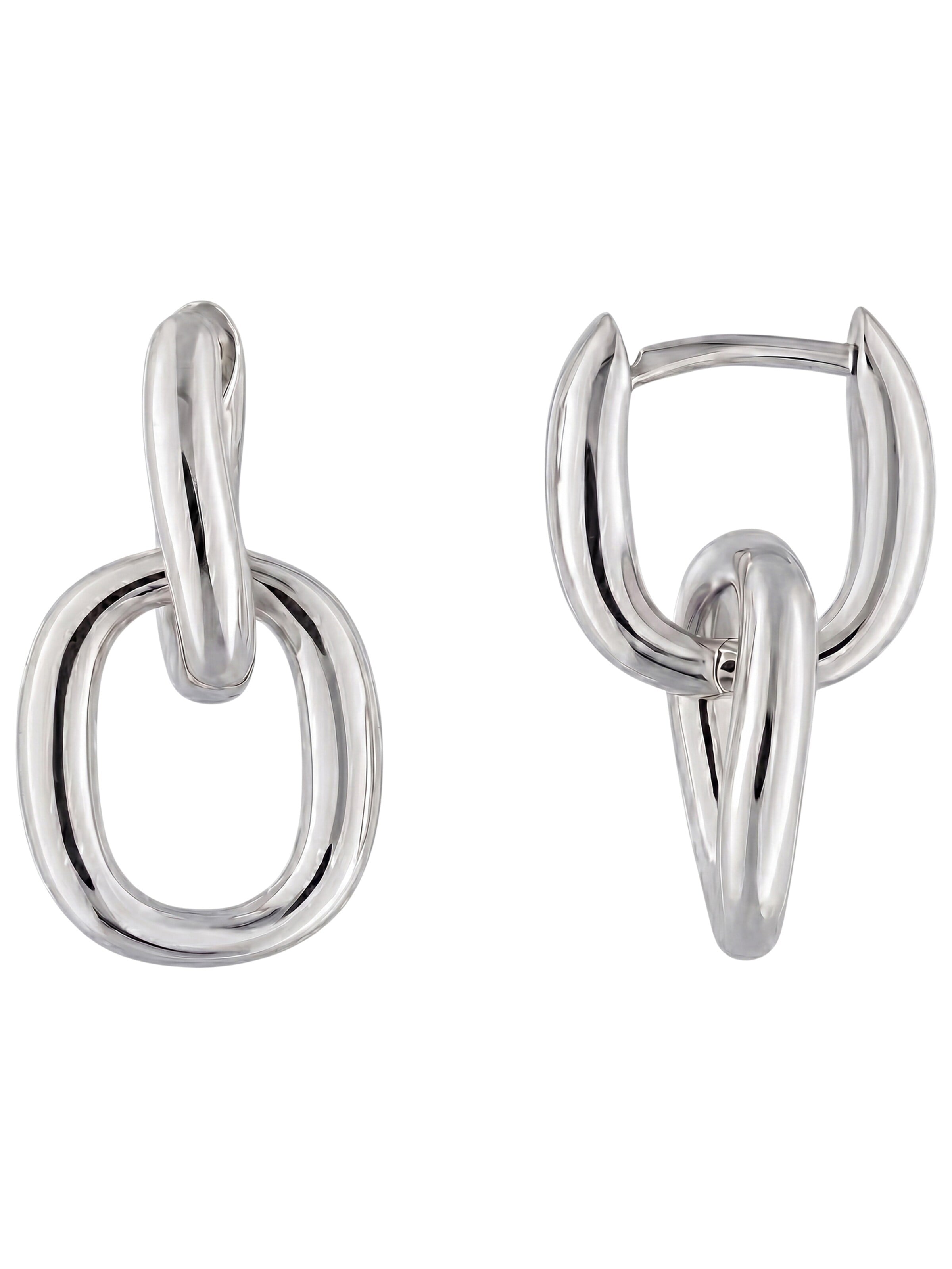 Jobo Earrings in Silver: front