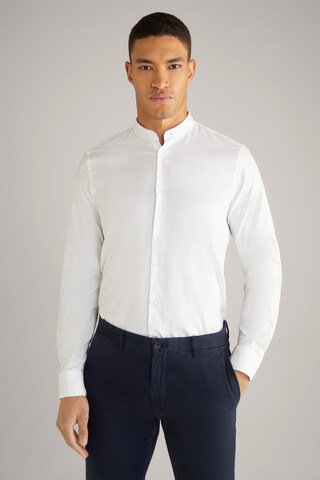 JOOP! Slim fit Business Shirt ' Pebo ' in White: front