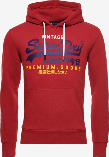 Superdry Sweatshirt in de kleur Blauw / Geel / Lichtrood, Productweergave