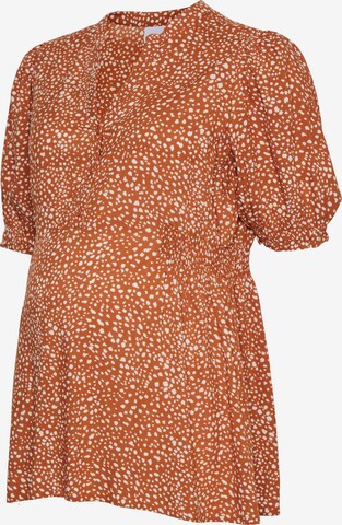 MAMALICIOUS Blouse 'Hella Lia' in Brown: front