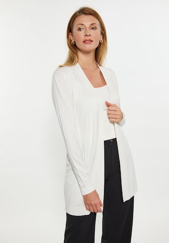 Cardigan usha BLACK LABEL en blanc : devant