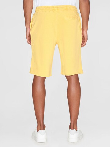 KnowledgeCotton Apparel Regular Pants 'BIRCH' in Yellow