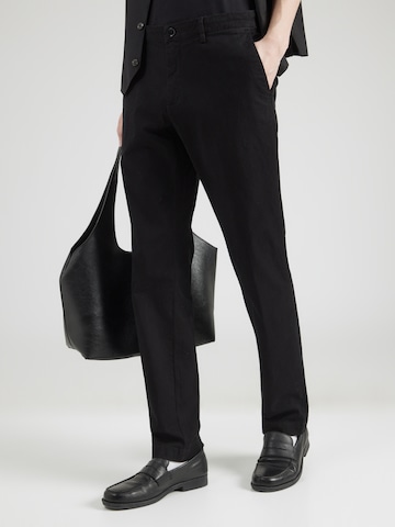 HECHTER PARIS Обычный Брюки-чинос 'COLMAR' в Черный: спереди