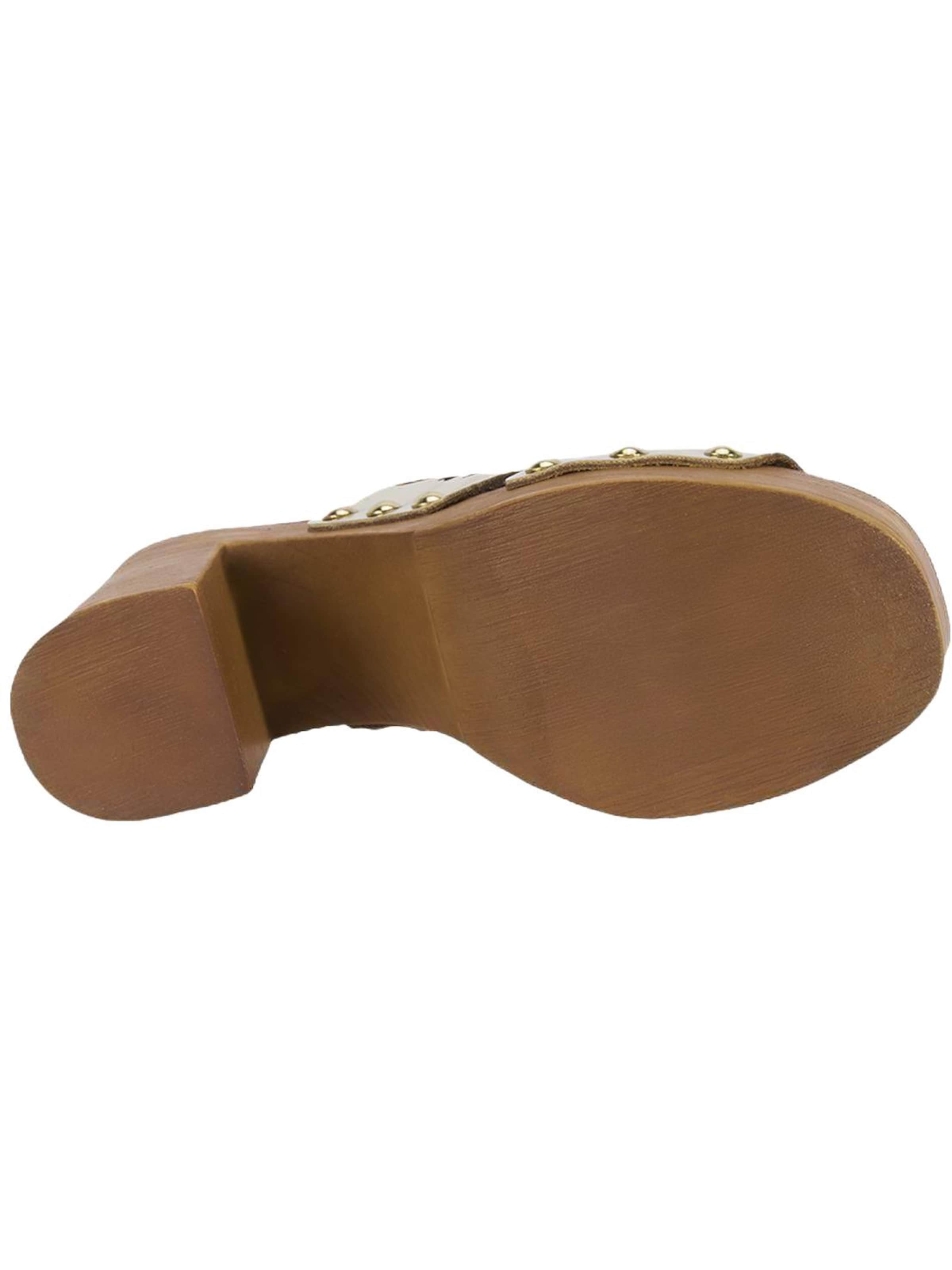 Desa - Zapatillas de casa 'DESA Damen-Plateausandalen aus perforiertem Leder' en Mezcla de colores
