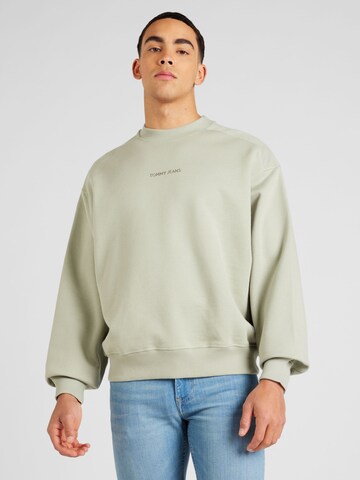 Sweat-shirt 'CLASSICS' Tommy Jeans en vert : devant