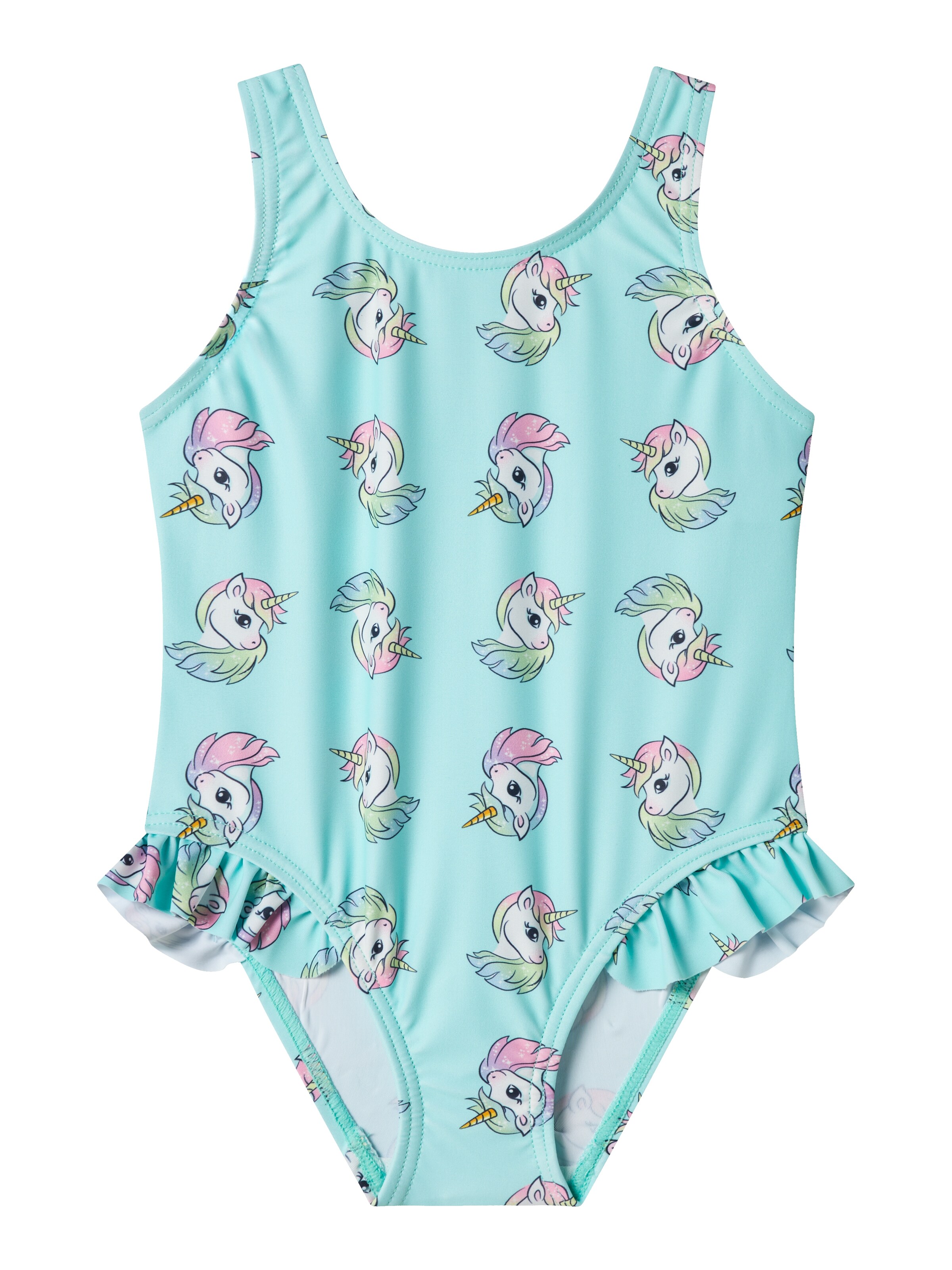 NAME IT Бански костюм 'NMFZANNE' в зелено: отпред