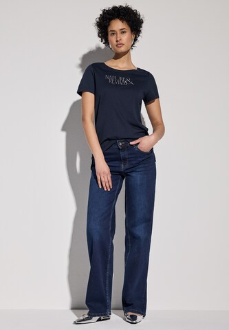 STREET ONE T-Shirt mit Wording in Blau