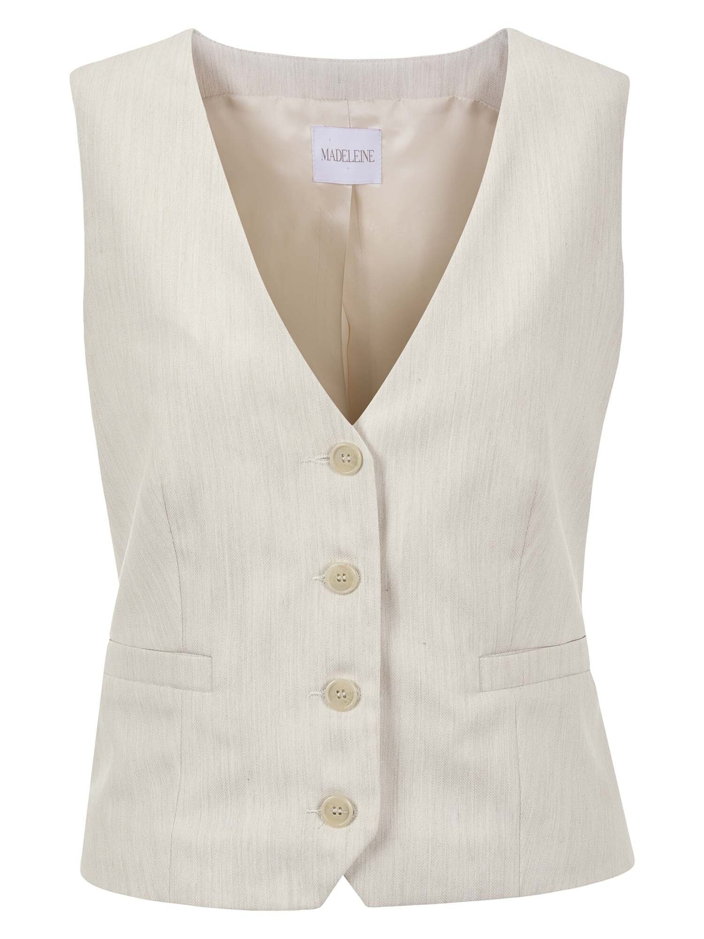 MADELEINE Weste in Weiß: Vorderseite