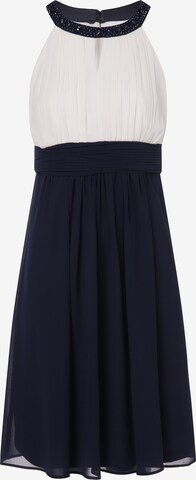 Robe de cocktail Marie Lund en bleu : devant