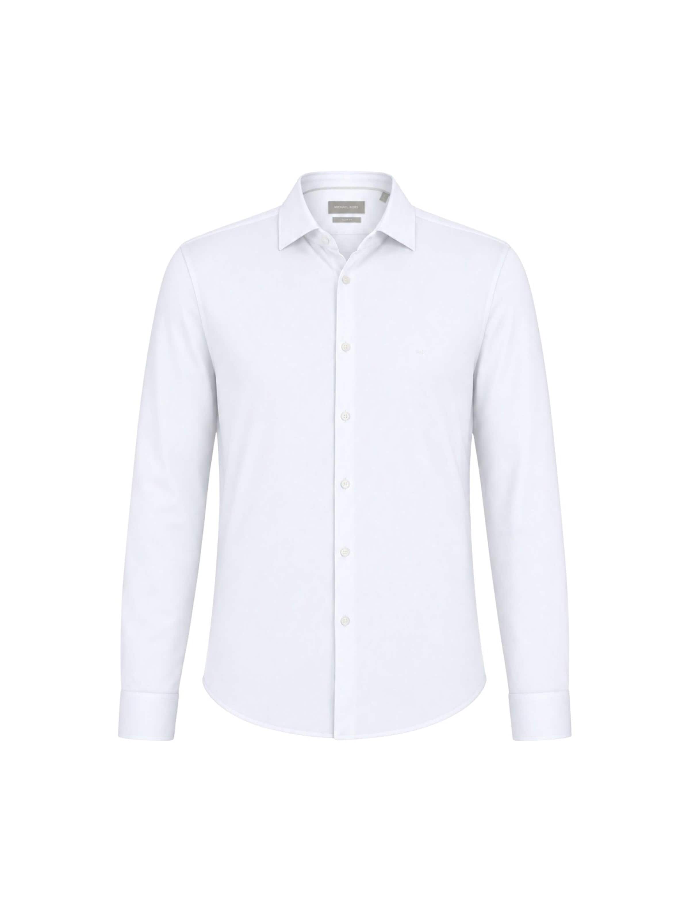 Michael Kors - Camiseta 'MICHAEL KORS PERFORMANCE KNIT SLIM FIT CAMICIA' en blanco: frente