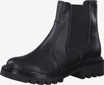 TAMARIS - Botas Chelsea en negro: frente