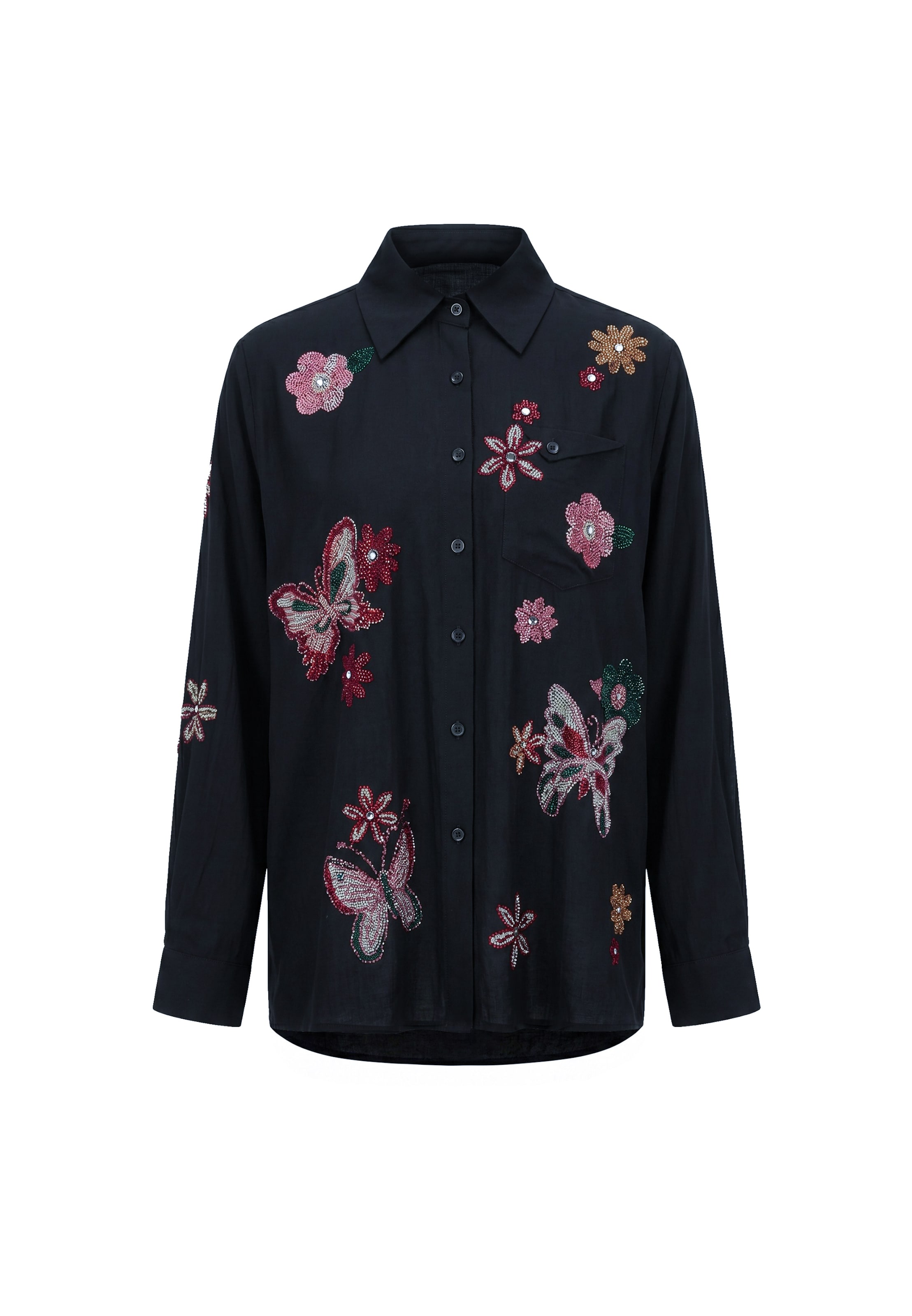 faina Blusa 'Glamour' em M em mistura de cores / preto, Vista do artigo