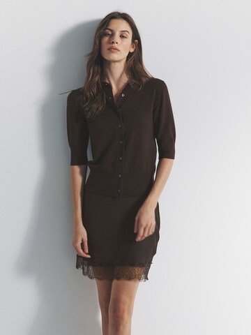 The Set Knit cardigan in Beige: front