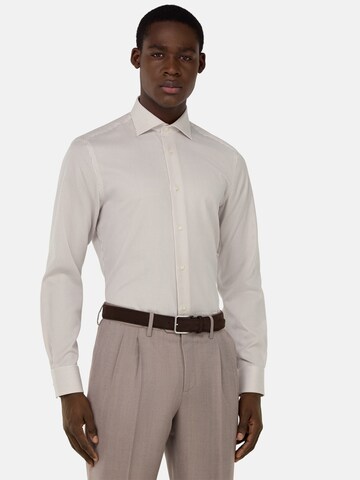 Boggi Milano Slim fit Srajca | bež barva: sprednja stran
