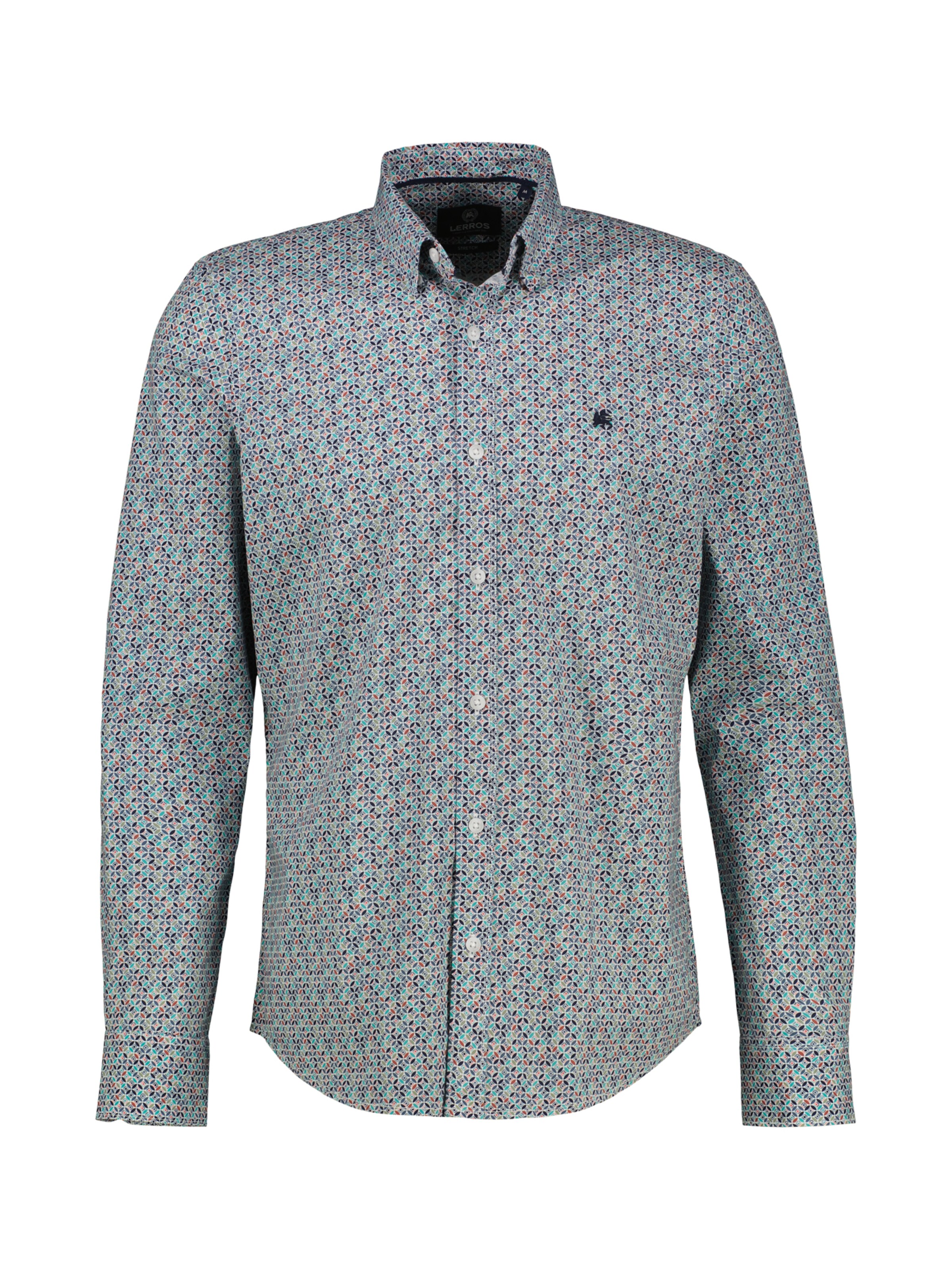 LERROS Regular Fit Langarmhemd mit Print in Rot: Vorderseite