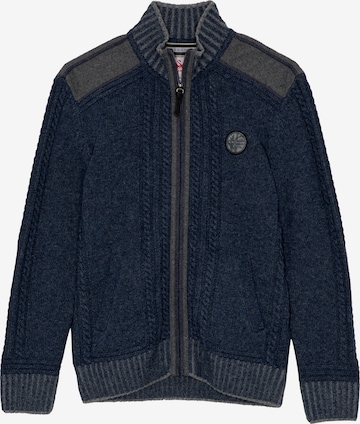 SPIETH & WENSKY Gebreid vest 'Erato' in Blauw: voorkant