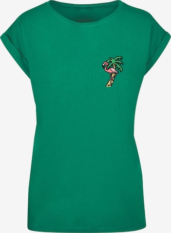 Mister Tee Shirt 'Flamingo' in Grün: predná strana