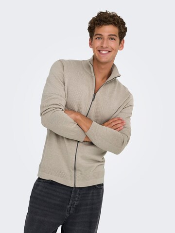 Only & Sons - Cárdigan 'ONSMALIK' en beige