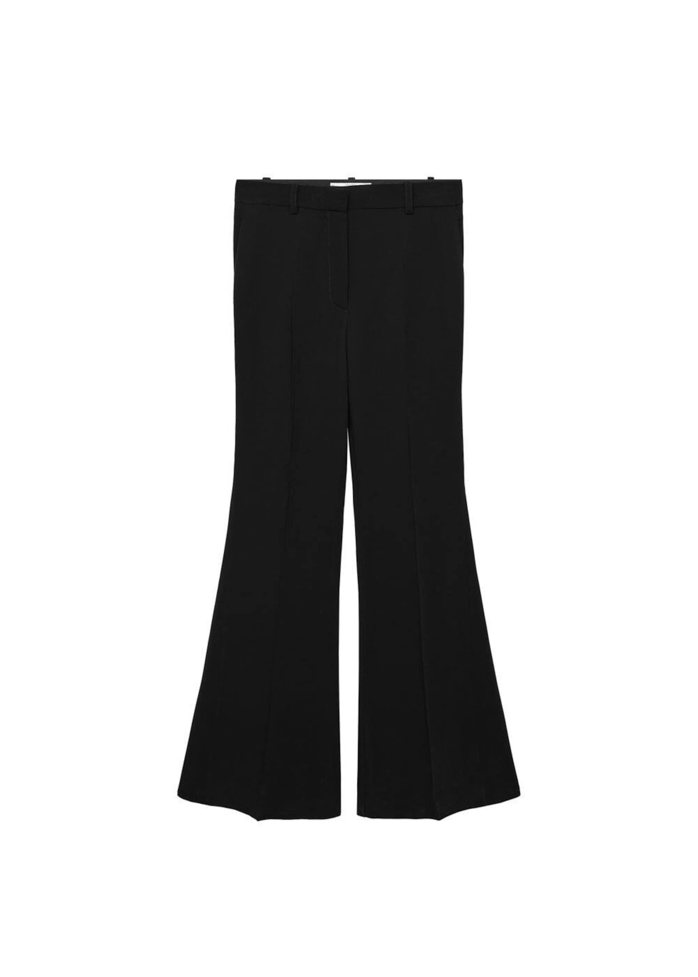 MANGO Flared Pleated Pants Andrea in Black ABOUT YOU