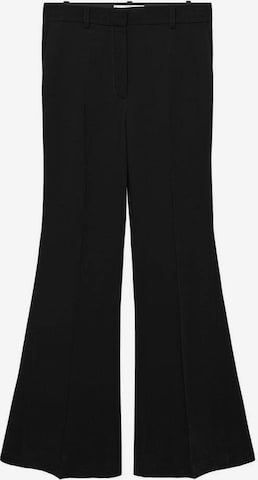 MANGO Levenevä Suorat housut 'Andrea' värissä musta: etupuoli