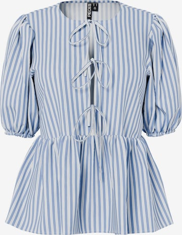 PIECES Bluse 'PCJolly' i blå: forside