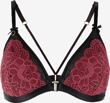 La Muel Lingerie Triangle Bra 'Triangle soft lace' in Pink: front