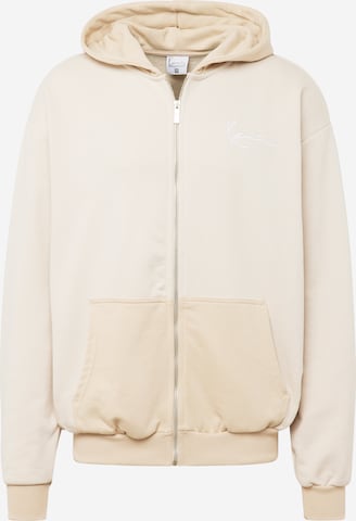 Karl Kani - Sudadera con cremallera 'Metaverse' en beige: frente